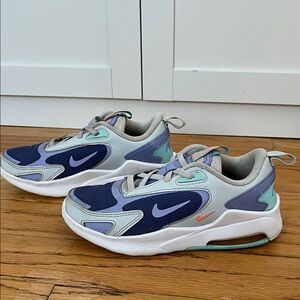 Nike Air Max Kids Navy, Teal & Light Purple Athletic Sneakers